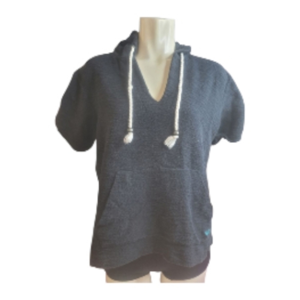 Roxy Navy Blue Hoodie with Short Sleeves